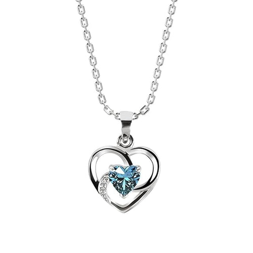 925 Sterling Silver Heart Pendant Necklace