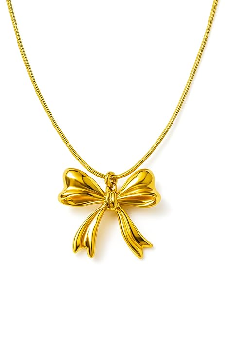 Bow Pendant Necklace for Women