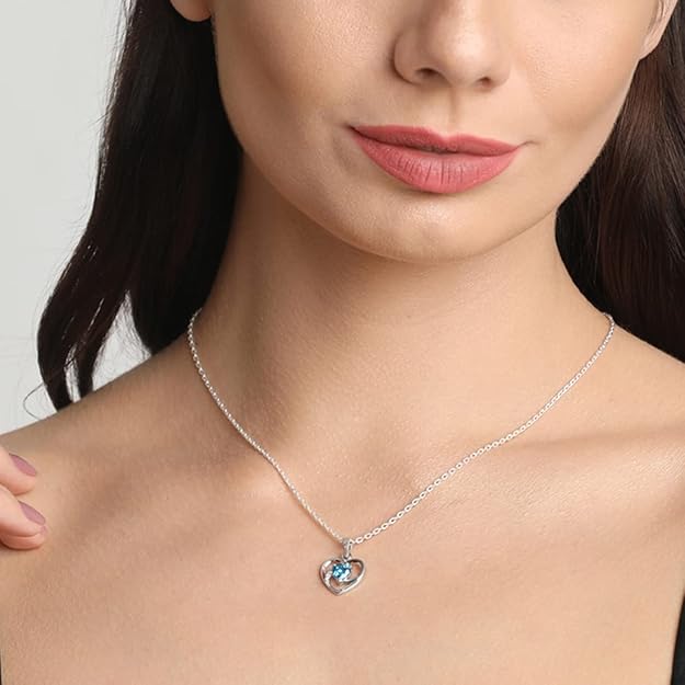 925 Sterling Silver Heart Pendant Necklace