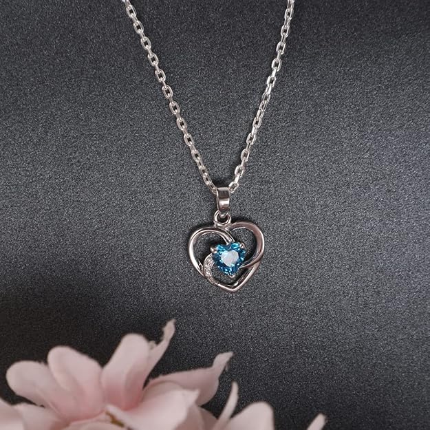 925 Sterling Silver Heart Pendant Necklace