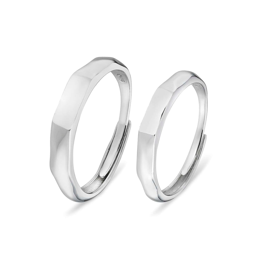 Light Sculpted “I Love You” Ring For Couples – Set Of 2